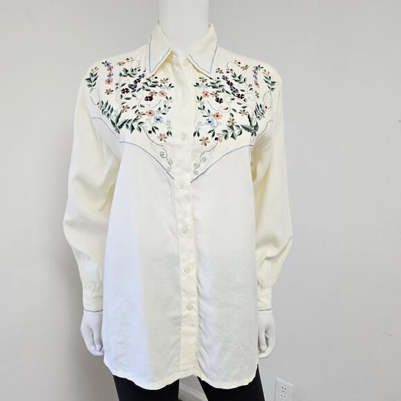 Sundance Shirt Size S Womens Embroidered Western Cowgirl Button Up Long Sleeve - Picture 1 of 8